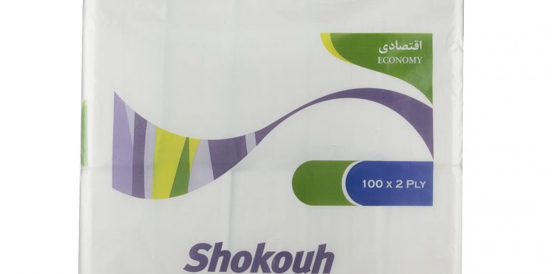 دستمال کاغذی 100 برگ شکوه بسته 10 عددی 