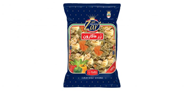 ماکارونی پروانه ای سبزیجات زر ماکارون ماکارونی پروانه ای سبزیجات زر ماکارون