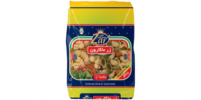ماکارونی شلز سبزیجات زر ماکارون  ماکارونی شلز سبزیجات زر ماکارون