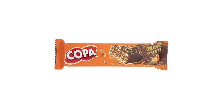 ویفر کاکائویی با کرم پرتقالی کوپا ویفر کاکائویی با کرم پرتقالی کوپا