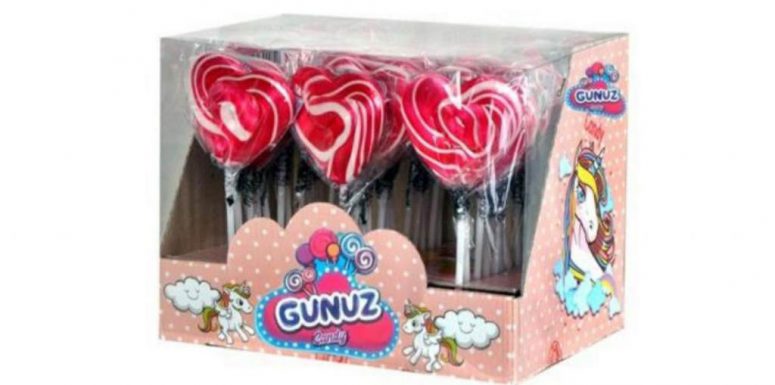 آبنبات چوبی قلبی gunuz یک عددی آبنبات چوبی قلبی gunuz یک عددی