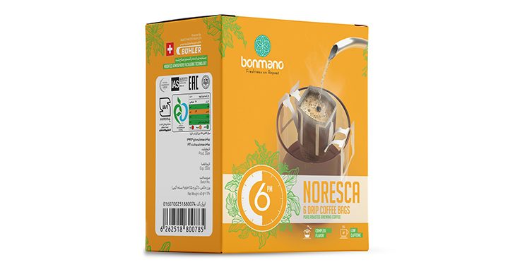 قهوه نورسکا بن مانو مدل 6PM بسته 6 عددی 