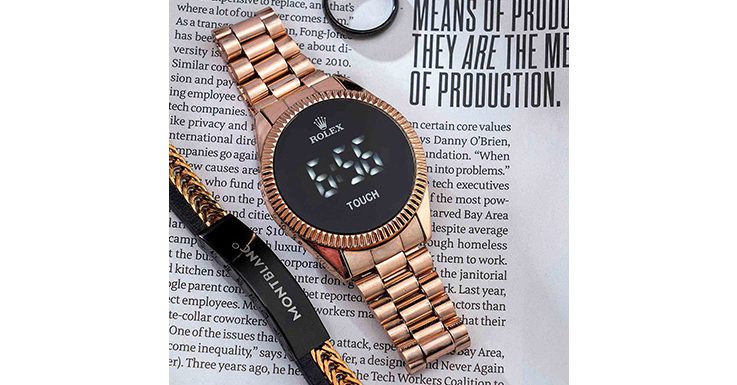 ساعت مچی مردانه دیجیتال Rolex رزگلد ساعت مچی مردانه دیجیتال Rolex رزگلد