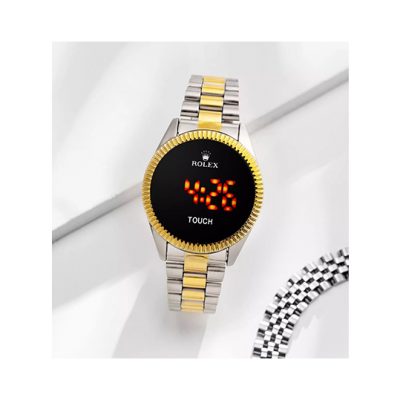 ساعت مچی مردانه دیجیتال Rolex طلایی نقره ای