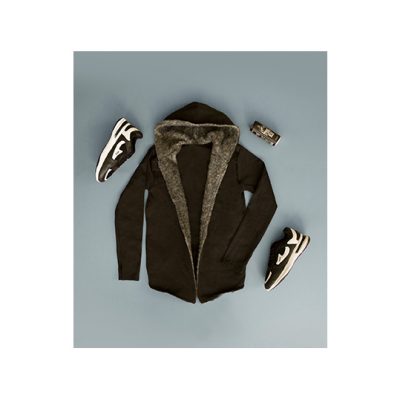 هودی خزدار مردانه – مشکی