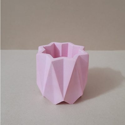 گلدان بتنی دکوری طرح ستاره – صورتی